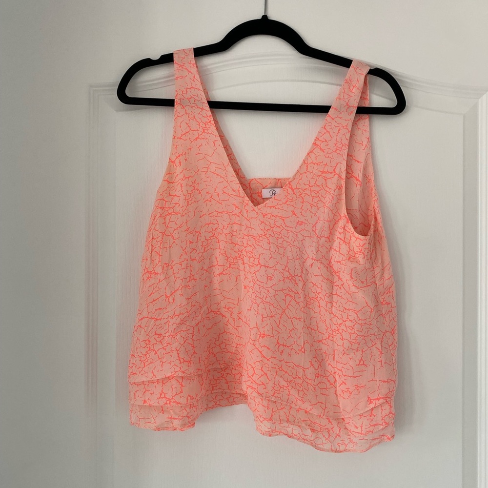 Parker 100% Silk Ruffled Layer Tank